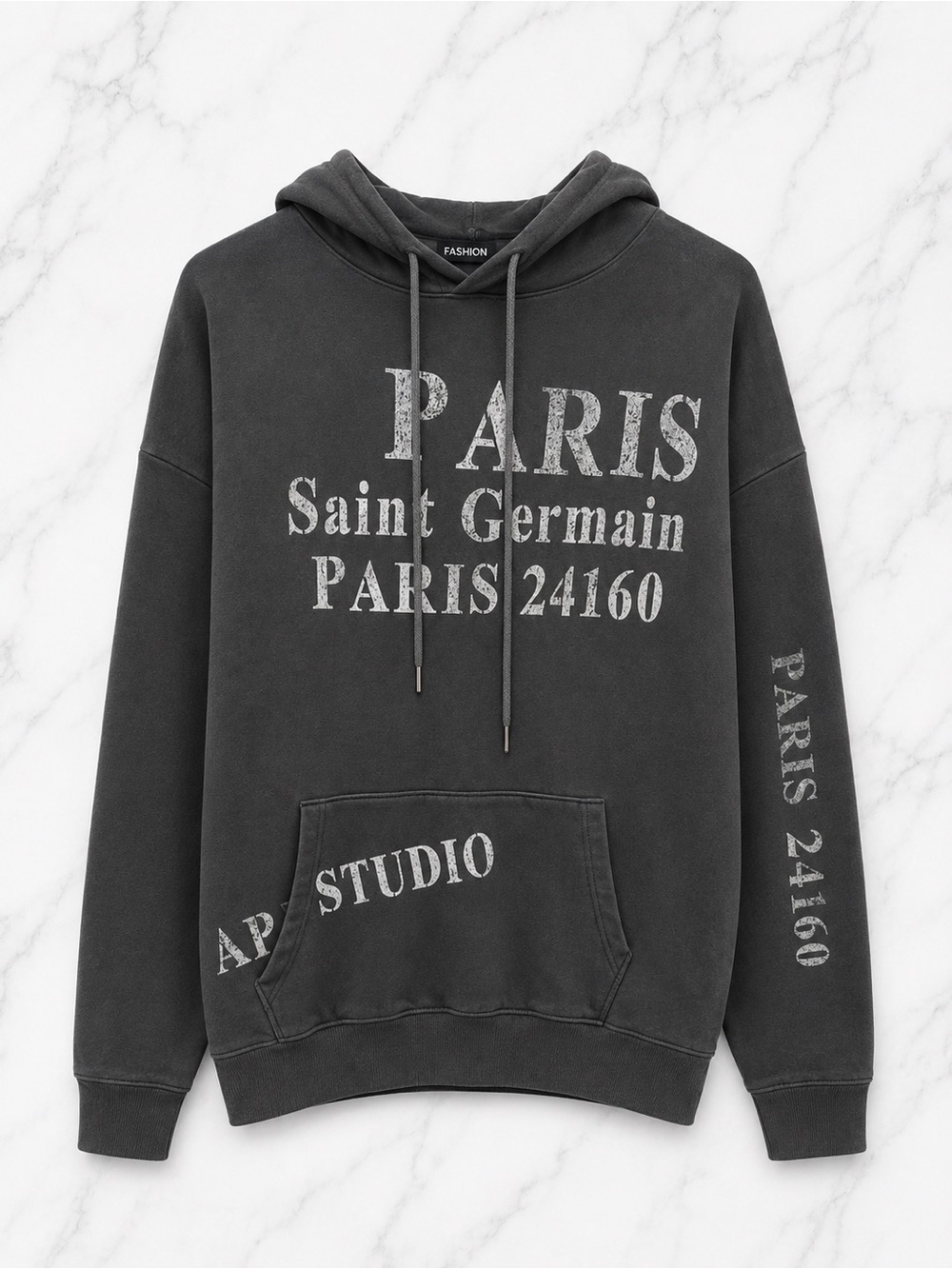 Fashion Nova Paris Graphic Oversized Hoodie Streetwear | Size M